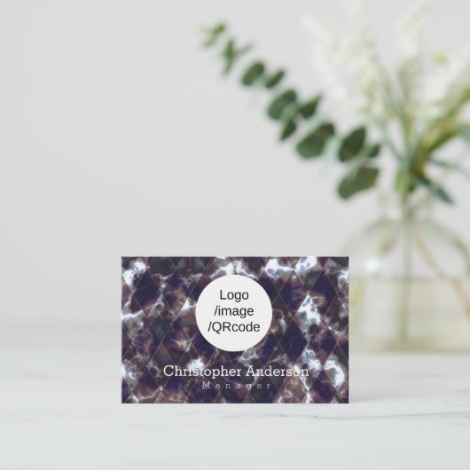 Carte de visite Brown gris foncé (Debout devant)