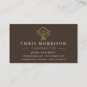 Carte De Visite Brown Home Repairs Contractor QR Code (Devant)