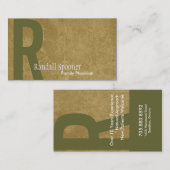 Carte de visite Brown kaki vert de médecin de (Devant / Derrière)