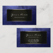 Carte De Visite Brown Manager Blogger Champagne Gold Leather Navy (Devant / Derrière)