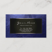 Carte De Visite Brown Manager Blogger Champagne Gold Leather Navy (Dos)