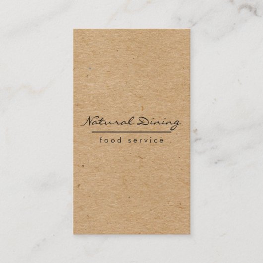 Carte De Visite Brown minimaliste naturel (Devant)