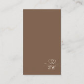 Carte De Visite Brown Modern Mix and Match Wedding RSVP Card (Dos)