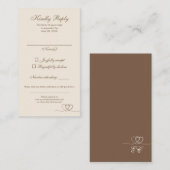 Carte De Visite Brown Modern Mix and Match Wedding RSVP Card (Devant / Derrière)