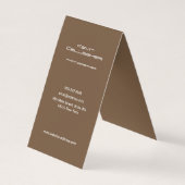 Carte de visite Brown moderne professionnel (Dos)