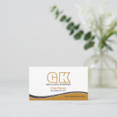 Carte De Visite Brown Or professionnel moderne (Debout devant)