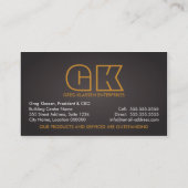 Carte De Visite Brown Or professionnel moderne (Dos)