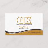 Carte De Visite Brown Or professionnel moderne (Devant)