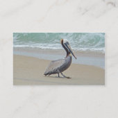 Carte de visite Brown Pélican sur la plage (Dos)