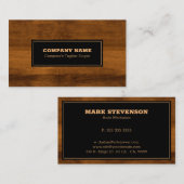 Carte De Visite Brown planches en bois arrière - plan (Devant / Derrière)