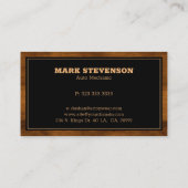 Carte De Visite Brown planches en bois arrière - plan (Dos)