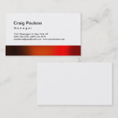 Carte de visite Brown Red Orange Manager (Devant / Derrière)