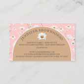 Carte De Visite Brown rose chic Fleur de marguerite (Dos)