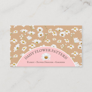 Carte De Visite Brown rose chic Fleur de marguerite