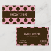 Carte De Visite Brown rose et chocolat (Devant / Derrière)
