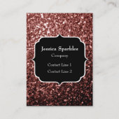 Carte De Visite Brown Rouge faux Parties scintillant scintille Mon (Devant)