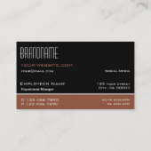 Carte De Visite Brown rouge noir moderne simple et professionnel (Dos)