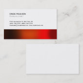 Carte de visite Brown rouge orange blanc tendance (Devant / Derrière)