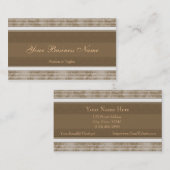 Carte de visite Brown simple (Devant / Derrière)