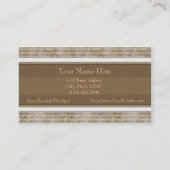 Carte de visite Brown simple (Dos)