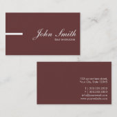 Carte de visite Brown simple de golf (Devant / Derrière)