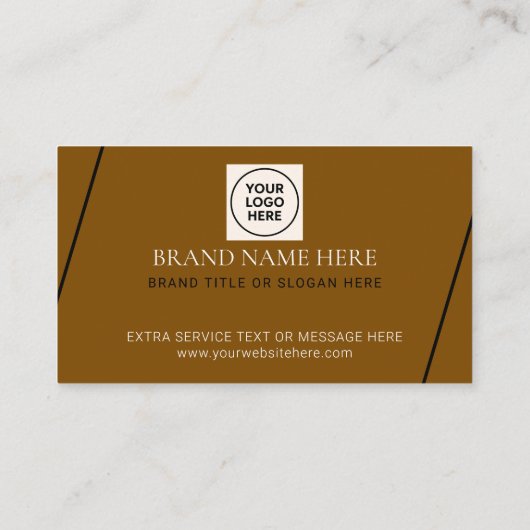 Carte De Visite Brown Simple Formel QR Code Professionnel Moderne (Dos)