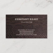 Carte de visite Brown Snakeskin (Dos)