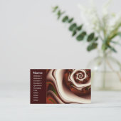 Carte De Visite Brown Sur L'Art Abstrait Numérique Brown (Debout devant)