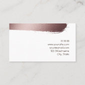 Carte De Visite Brown taches d'or abstrait consultant rustique (Dos)