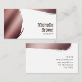 Carte De Visite Brown taches d'or abstrait consultant rustique (Devant / Derrière)