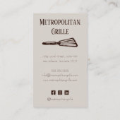 Carte De Visite Brown Tan Spatula (Dos)