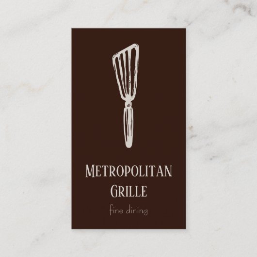 Carte De Visite Brown Tan Spatula (Devant)