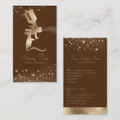 Carte De Visite Brown Tanning Spray Sparkle Gold (Devant / Derrière)
