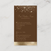 Carte De Visite Brown Tanning Spray Sparkle Gold (Dos)