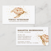 Carte De Visite Brown Tête de Mer Caretta (Devant / Derrière)