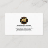 Carte De Visite Brown Wood Gold Home Handyman Tools (Dos)