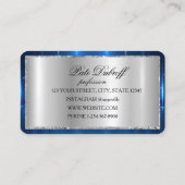 Carte De Visite Brows Aftercare Blue PMU Microblading Henna Salon (Dos)