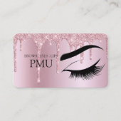 Carte De Visite Brows Aftercare Blue PMU Microblading Henna Salon (Devant)