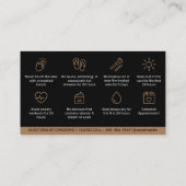 Carte De Visite Brows de luxe moderne post-soins PMU Brow Instruct (Dos)