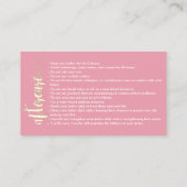 Carte De Visite Brows Gold Logo Microblading Rose Busine (Dos)