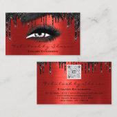 Carte De Visite Brows maquillage Eyelashes Extension Red Black Dri (Devant / Derrière)