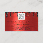 Carte De Visite Brows maquillage Eyelashes Extension Red Black Dri (Dos)