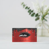 Carte De Visite Brows maquillage Eyelashes Extension Red Black Dri (Debout devant)