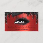 Carte De Visite Brows maquillage Eyelashes Extension Red Black Dri (Devant)