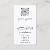 Carte De Visite Brows maquillage QRCode Logo Lèvres rouges Eyelash (Dos)