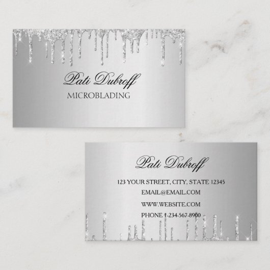 Carte De Visite Brows Salon de sourcils Microblading (Devant / Derrière)
