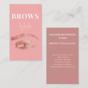 Carte De Visite Brows Typographie Eyebrow Salon Photo Luxe