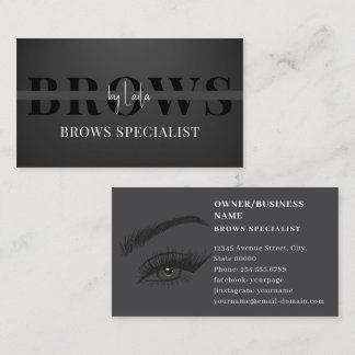 Carte De Visite Brows Typographie Eyebrow Salon Photo Luxe