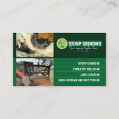 Carte De Visite Broyage par souche, paillis forestier, défrichage (Dos)