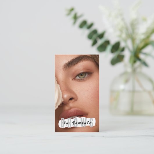 Carte De Visite Broyage PMU Microblading Henna Salon Busin (Debout devant)